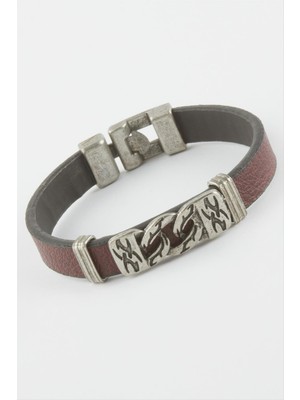 Store Mania Ieg™ Zincir Desenli Suni Deri Bileklik