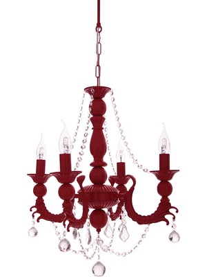 Umur Aydınlatma Eleganza 4'lü Krımızı Avize Sarkıt