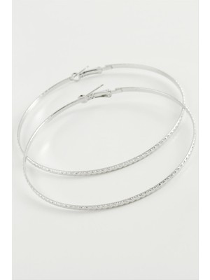 Store Mania Ieg™ Burgulu Zikzak Metal Halka Küpe 8-9-10 cm