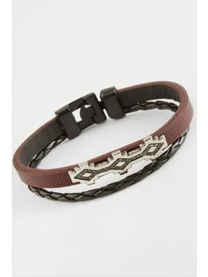 Store Mania Ieg™ Oval Kaliteli Suni Deri Bileklik