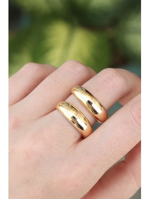 Store Mania Ieg™ Pirinç Gold Renk Ayarlanabilir Şerit Yüzük