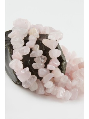 Store Mania Ieg™ Iri Kırık Pembe Kuvars Doğal Taş