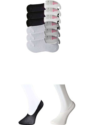 Store Mania Ieg™ Siyah ve Beyaz Kadın Babet Çorap 6 Çift