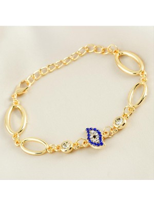 Store Mania Ieg™ Oval Nazar Taşlı Trend Bileklik