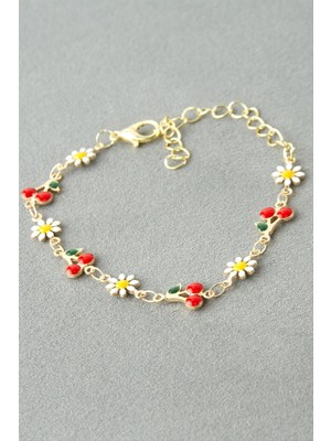 Store Mania Ieg™ Papatya Kiraz Mineli Bileklik