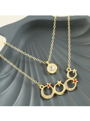 Store Mania Ieg™ Ay Yıldız Yeni Sezon Ikili Kolye