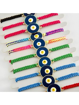 Store Mania Ieg™ Nazar Mineli Makrome Örgülü Bileklik