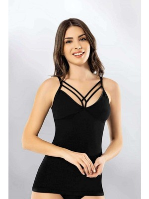 Store Mania Ieg™ Kota Kadın Ip Askılı Modelli Siyah Atlet 6351