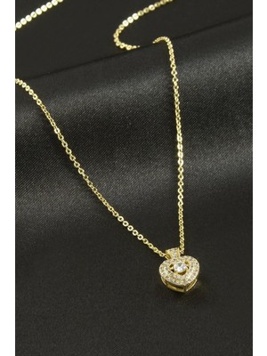 Store Mania Ieg™ Xuping Kalp Zirkon Taşlı Lüks Çelik Kolye