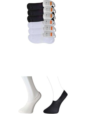 Store Mania Ieg™ Siyah ve Beyaz Erkek Babet Çorap 6 Çift