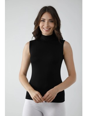 Store Mania Ieg™ Vivaldi Kadın Siyah Sıfır Kol Balıkçı Body 350