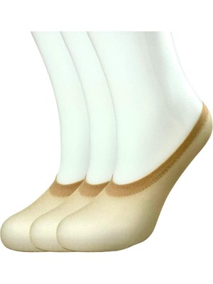Store Mania Ieg™ Düşük Kesim Dikişsiz Kaçmaya Dayanıklı Ten Transparan Babet Çorabı 36-41 [ 3 Çift ]