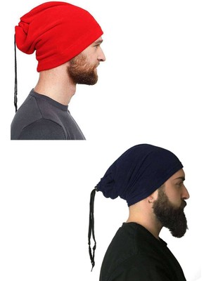 Store Mania Ieg™ 2 Adet Polar Ipli Bere ve Boyunluk Kırmızı Lacivert