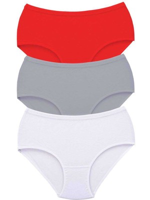 Store Mania Ieg™ 3 Adet Tutku Kadın Yüksek Bel Bato Kalın Lastik Külot S9