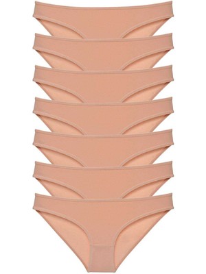 Store Mania Ieg™ 7 Adet Süper Eko Set Likralı Kadın Slip Külot Ten
