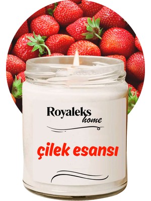 Store Mania Ieg™ Doğal Özel Seri Kokulu Dekoratif Kavanoz Mum 210 cc - Çilek Esansı - Ryl