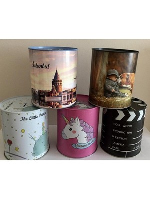 Store Mania Ieg™ Metal Kumbara Resimli Tekli 13X14 cm 1 Adet ROYALEKS-6009