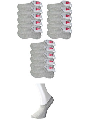 Store Mania Ieg™ Gri Kadın Görünmez Çorap 15 Çift