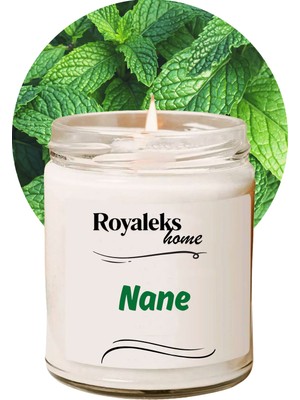 Store Mania Ieg™ Doğal Özel Seri Kokulu Dekoratif Kavanoz Mum 210 cc - Nane Esansı - Ryl