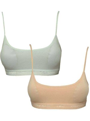Store Mania Ieg™ Pedli Ip Askılı Krem ve Ten Rengi Büstiyer 2 Adet
