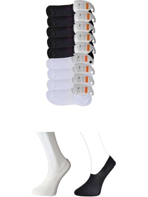 Store Mania Ieg™ Siyah ve Beyaz Erkek Babet Çorap 9 Çift