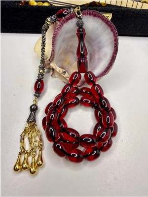 İskenderun Tesbih Iskenderun Tespih Eskitme Ağır Tasarım Pirinç Püsküllü Ateş Kehribar Tesbih