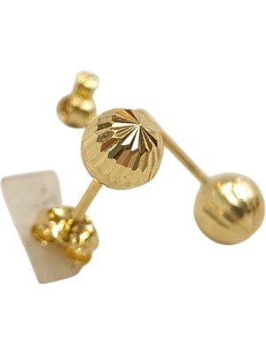 Genel 6mm Dorika Toplu Küpe 14 Ayar Altın Hd Videolu