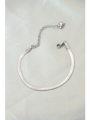 Store Mania Ieg™ 316L Çelik Gümüş Renk Italyan Zincirli Bileklik - TJ-BB4102