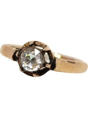 Genel Elmas Tek Taş Yüzük 8 Ayar Altın Hd Videolu