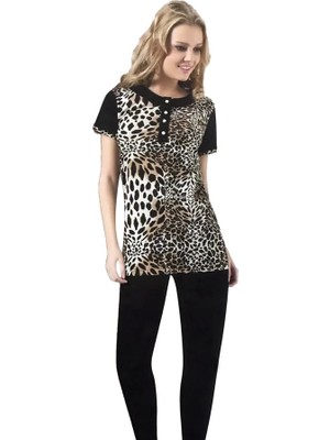 Beruflic Hmd Kadın Leopar Taytlı Takım 60018