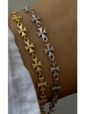 Wind Silver Haç Bileklik