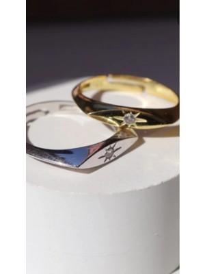 Wind Silver Kutup Minimal Ayarlı Yüzük 925 Ayar