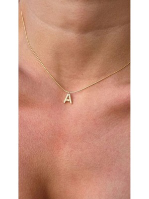 Wind Silver Ithal Zincirli Harfini Seç Kolyesi 925 Ayar