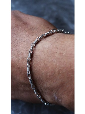 Wind Silver Özel El Örmesi Bileklik 925 Ayar