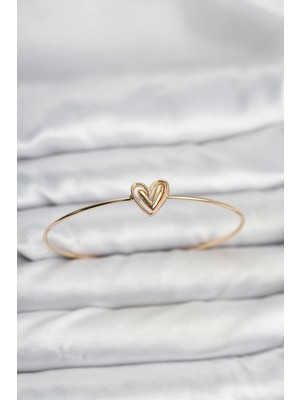 Store Mania Ieg™ Kalp Model Gold Renk Bileklik - TJ-BB8143