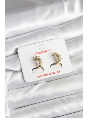 Store Mania Ieg™ 14K Gold Renk Kaplama cm Kadın Küpe - TJ-BKP11403