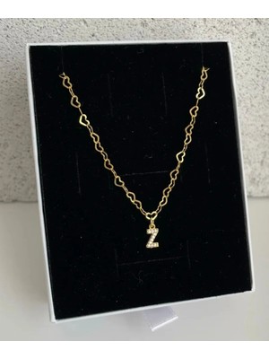 Wind Silver Kalp Kalp Zincir 925 Ayar Harf Seç