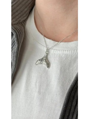 Wind Silver Erkeklere Özel Balina Kuyruğu Kolye 925 Ayar