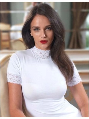 Beruflic Şahinler Bayan Dantelli Yarım Kollu Atlet B628