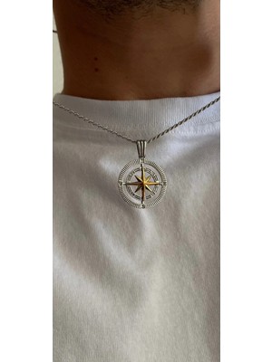 Wind Silver Erkek Kutup Kolye 925 Ayar