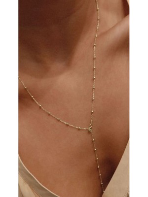 Wind Silver Y Top Zincir Kolye 925 Ayar