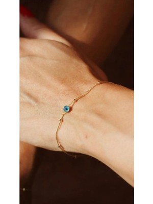 Wind Silver Tasarım Nazar Bileklik 925 Ayar