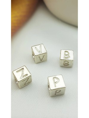 Wind Silver Küp Harf Kolye Ucu Harfini Seç 925 Ayar