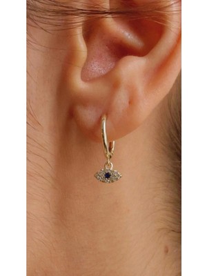 Wind Silver Nazar Küpe 925 Ayar