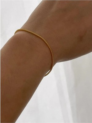 Wind Silver 925 Ayar Gümüş Gold Bileklik