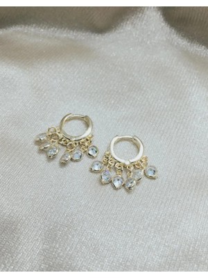 Wind Silver 925 Ayar Gümüş Zirkon Taşlı Küpe