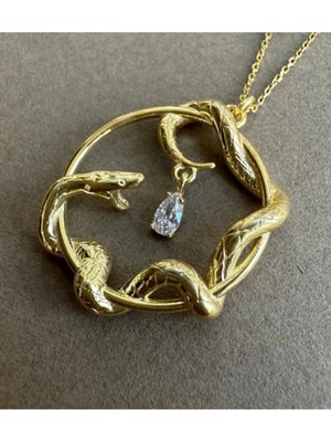 Wind Silver Snake Özel Tasarım Kolye