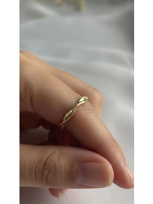 Wind Silver Luxury Burgu Yüzük Ayarlı 925 Ayar