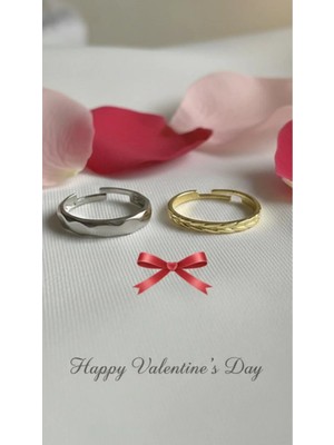 Wind Silver 14 Şubat Özel Çift Yüzüğü 925 Ayar