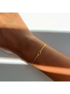 Wind Silver 925 Ayar Gümüş Tekli Düğüm Zincir Bileklik